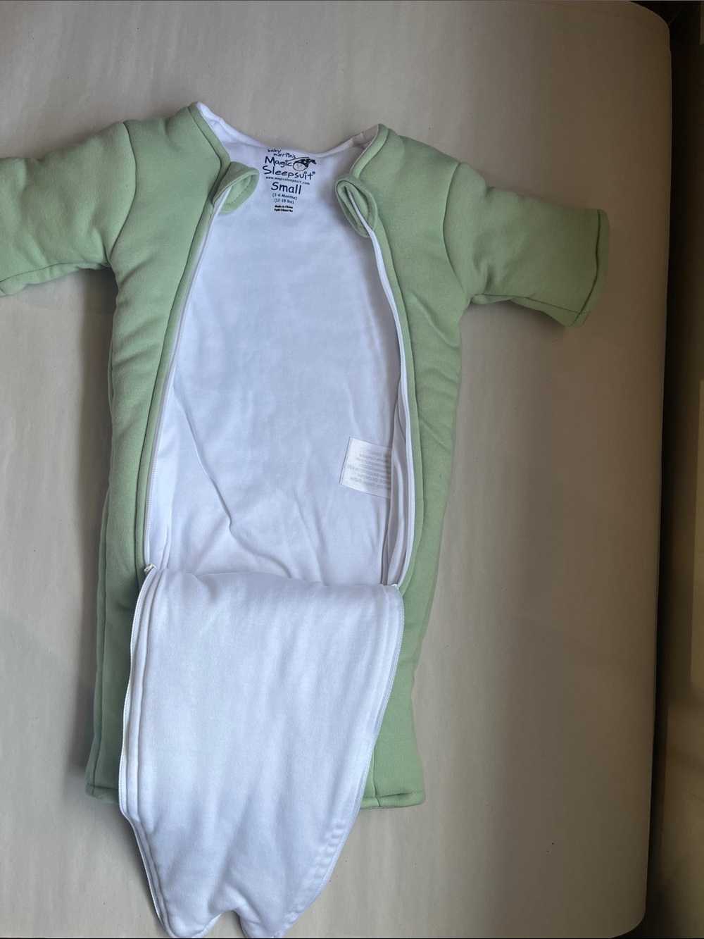Baby Merlin’s Magic Sleepsuit One-Piece in Light Green - Small - Picture 4 of 8